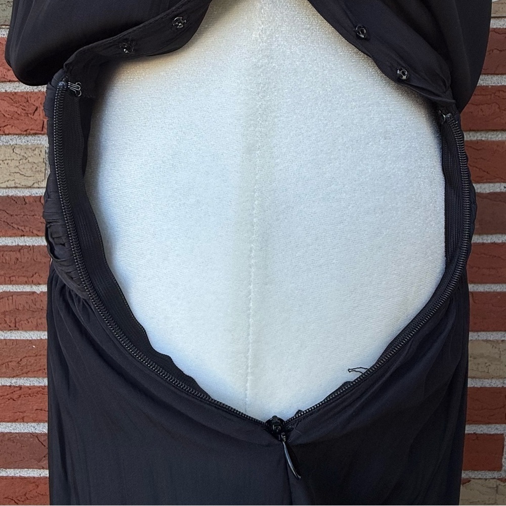 Ramy Brook Ruthie Black Studded Neckline Handkerchief Hem Dress π - Picture 10 of 17